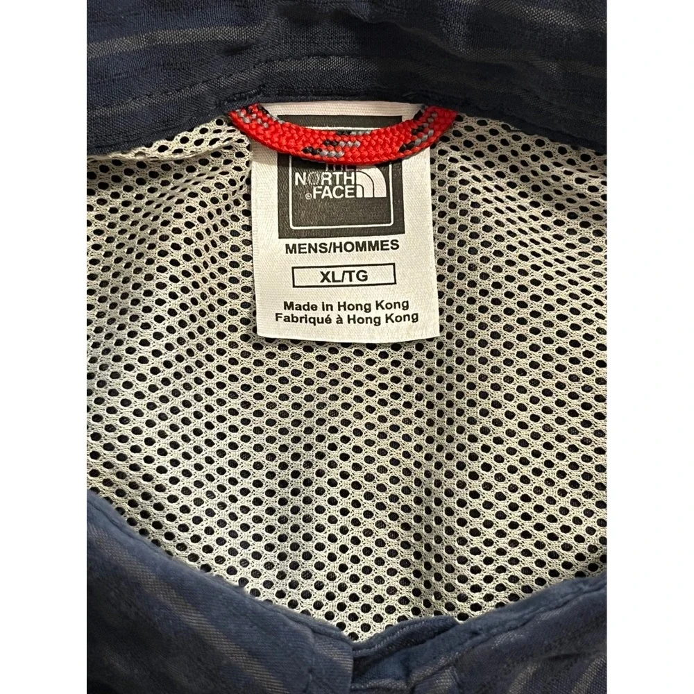 The North Face Mens XL Navy Blue Textured Stripe‎ Long Sleeve Button Down Shirt